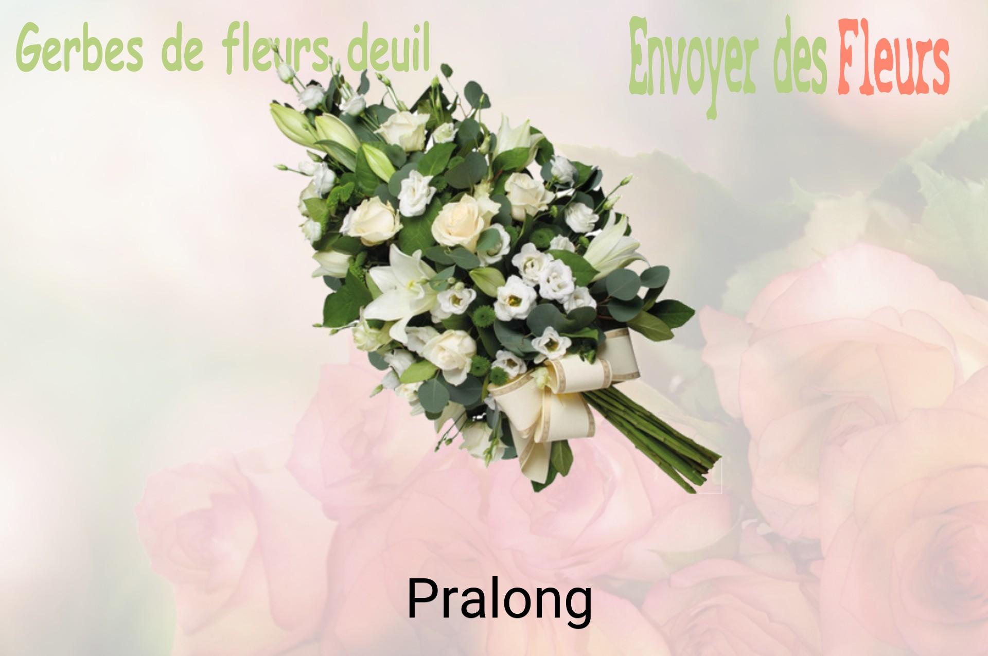 Gerbe de fleurs de deuil livrée à Pralong
